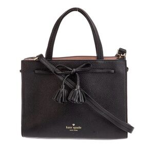 Kate Spade Woman’s Bag Black Satchel with Tassel Detail